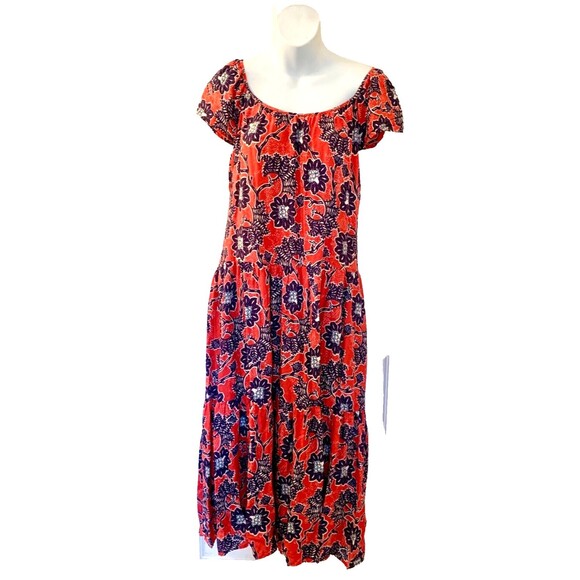Knox Rose Dresses & Skirts - NWOT Women's XS Knox Rose Floral Dress Red & Blue Flutter Sleeve Boho